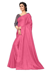 Generic Women's Zoya Silk Saree (Peach, 5-6 Mtrs)