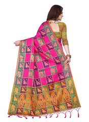 Generic Women's Kanjivaram Silk Saree with Blouse