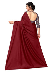 Generic Women's Zoya Silk Saree (Maroon, 5-6 Mtrs)