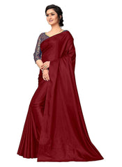 Generic Women's Zoya Silk Saree (Maroon, 5-6 Mtrs)
