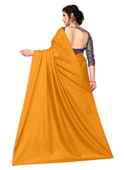 Generic Women's Zoya Silk Saree (Mustard, 5-6