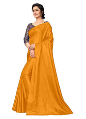 Generic Women's Zoya Silk Saree (Mustard, 5-6