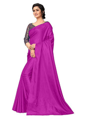 Generic Women's Zoya Silk Saree (Pink, 5-6 Mtrs)