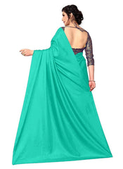 Generic Women's Zoya Silk Saree (Sea Green, 5-6