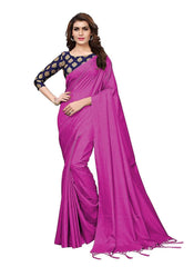 Generic Women's Zoya Silk Saree (Pink, 5-6 Mtrs)