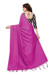 Generic Women's Zoya Silk Saree (Pink, 5-6 Mtrs)