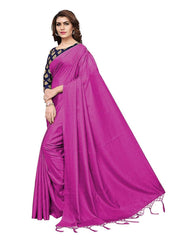 Generic Women's Zoya Silk Saree (Pink, 5-6 Mtrs)