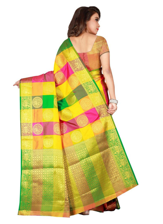 Generic Women's Banarasi silk Saree with Blouse