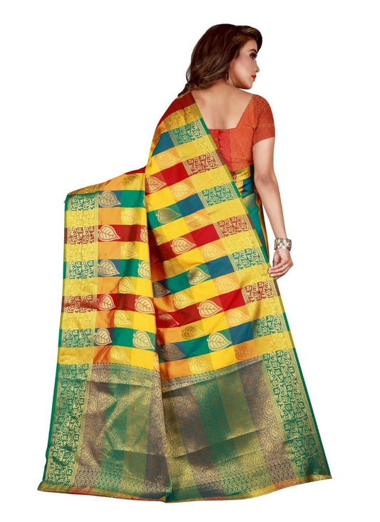 Generic Women's Banarasi silk Saree with Blouse