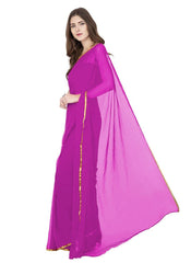 Generic Women's Chiffon Saree (Pink, 5-6 Mtrs)