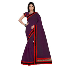 Generic Women's Chiffon Saree (Dark Pink, 5-6