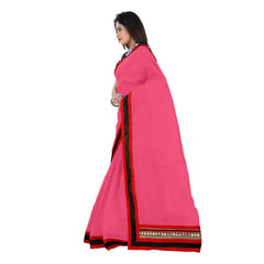 Generic Women's Chiffon Saree (Peach, 5-6 Mtrs)