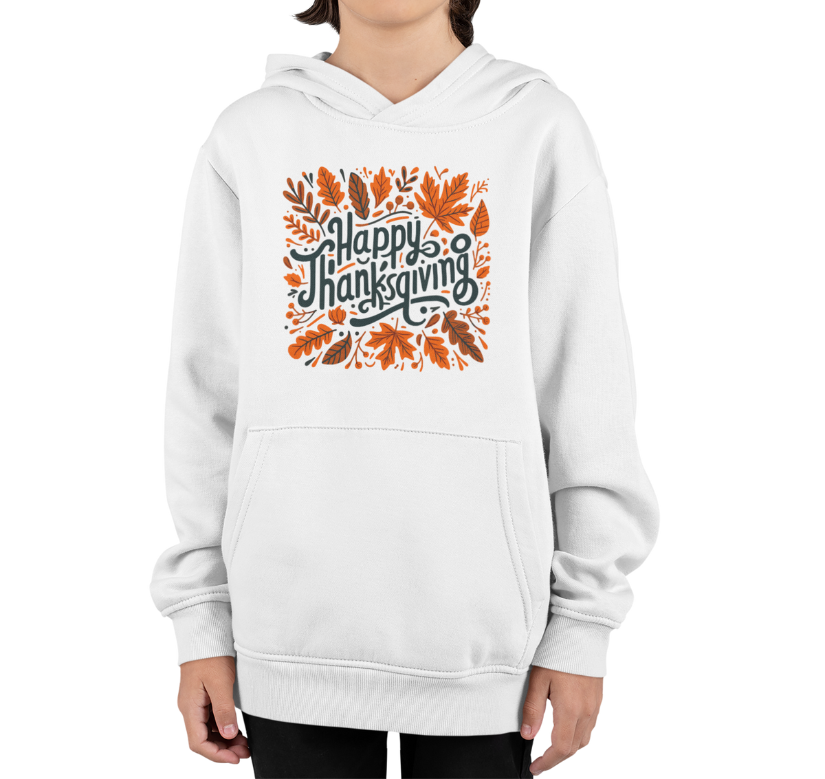 Thankful Tots Hoodies || Happy Thanksgiving  Day Printed Design Hoodie For Kids