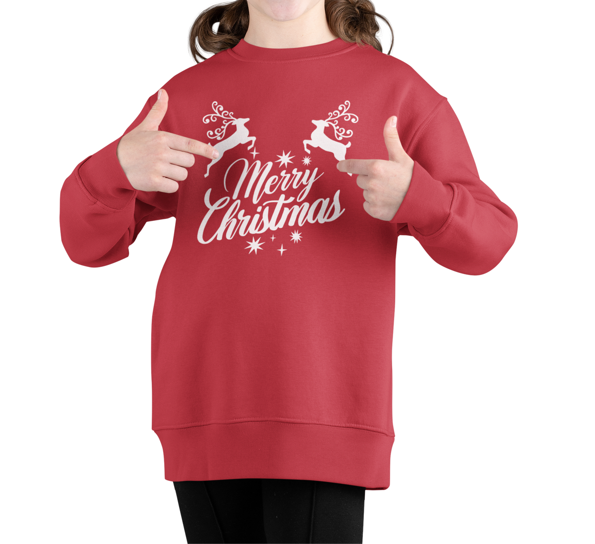 Knit Christmas Magic Printed Christmas design  Sweater  || Women Girls Cute Sweater Snuggle Fest