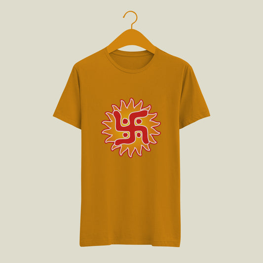 Swastik printed design T-shirt | Religion, Ganesh pooja, Religious T-shirt