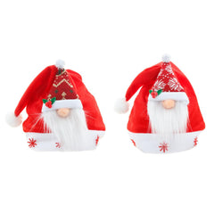 2Pcs Fashionable Christmas Plush Hats Furry Christmas Hats Headdress