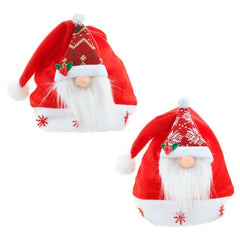 2Pcs Fashionable Christmas Plush Hats Furry Christmas Hats Headdress