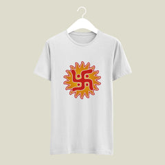 Swastik printed design T-shirt | Religion, Ganesh pooja, Religious T-shirt