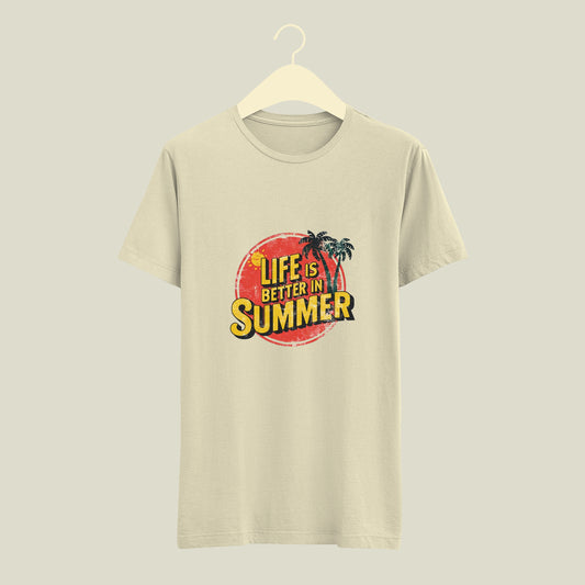 Summer Adventure T-Shirts For men/ women | life is better in summer  printed design | Casual Comfort, Cool Cotton Vibes, T-Shirts