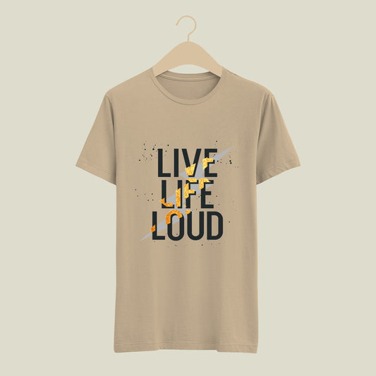 Summer Adventure T-Shirts For men | Live Life Loud  printed design |Casual Comfort, Cool Cotton Vibes, T-Shirts