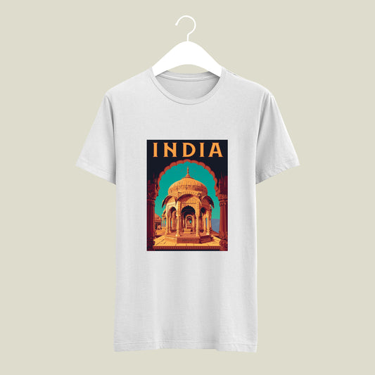 India Patch Design Printed T-shirt | Indian Culture, Traditional Culture, Bharat Culture Designs T-shirt