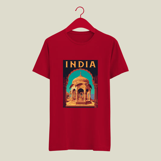 India Patch Design Printed T-shirt | Indian Culture, Traditional Culture, Bharat Culture Designs T-shirt