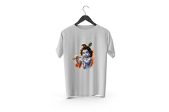 Lord Krishna Printed Patch Designed T-shirt | Janmashtami Special Printed T-shirt | Religious Printed Design T-shirt