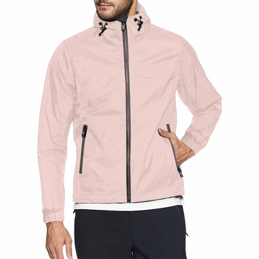 Scallop Seashell Pink Hooded Windbreaker Jacket - Men / Women