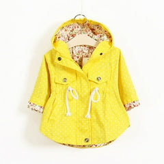 2021 Spring Autumn Girls Windbreaker Coat Jackets Baby Kids Flower