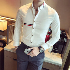 2021 Brand Clothing Male Spring High Quality Long Sleeve Shirts/men's