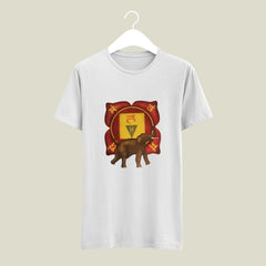 Adorable Elephant Patch Printed Designed Tshirt | Resembled to Traditional Indian Culture Patch Printed Designed Tshirt