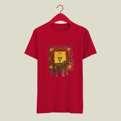 Adorable Elephant Patch Printed Designed Tshirt | Resembled to Traditional Indian Culture Patch Printed Designed Tshirt