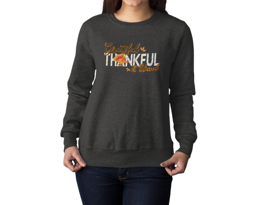 Thankful Vibes Women's Thanksgiving Sweatshirts || Women's Thanksgiving Sweatshirt Collection