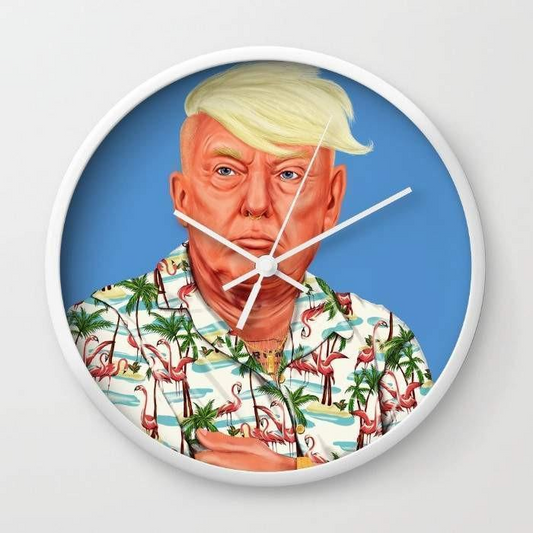 Donald Trump Wall clock