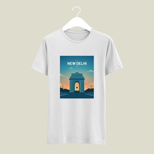 Delhi India Gate Traditional Image Printed Tshirt | India Gate Art, Delhi Lovers, Delhi People Traditional Printed Tshirt