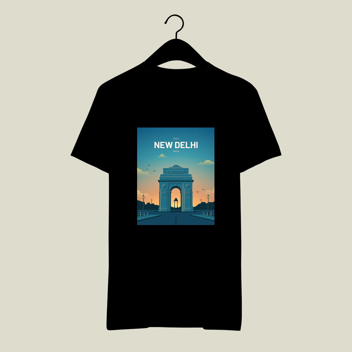 Delhi India Gate Traditional Image Printed Tshirt | India Gate Art, Delhi Lovers, Delhi People Traditional Printed Tshirt