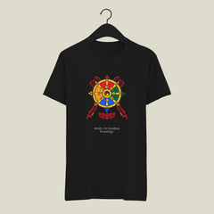 Wheel of Dharma Knowledge Printed Designed Tshirt | Indian Culture Hardcore Fan Tshirt