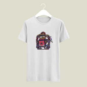 Beautiful Lavender Color Elephant Patch Design Printed Tshirt | Cotton, Casual & Summer Indian Culture Tshirt