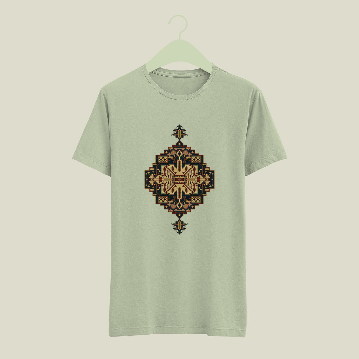 Beautiful Patch Design Printed Tshirt | Traditional Patch Work Printed Tshirt