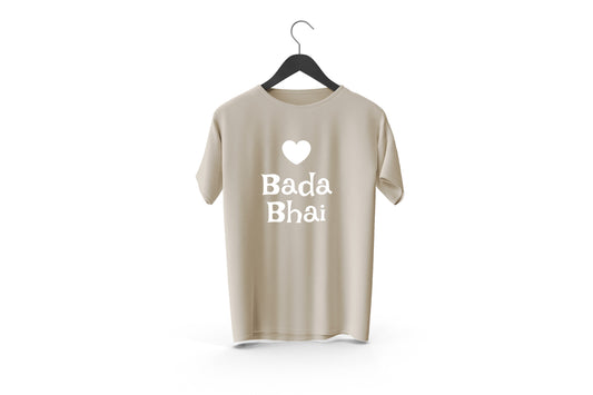 Bada Bhai Design Printed Tshirt | Raksha Bandhan Special Tshirt, Sibling Gift, Bharat World Market Special Designed Tshirt