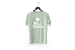 Bada Bhen Design Printed Tshirt | Raksha Bandhan Special Tshirt, Sibling Gift, Bharat World Market Special Designed Tshirt