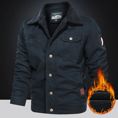 Men's Outdoor Jacket Short Coat With Multiple Pockets