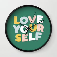 Love Yourself Wall Clock