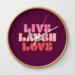 Live Laugh Love Wall Clock