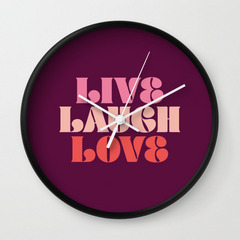 Live Laugh Love Wall Clock