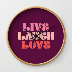 Live Laugh Love Wall Clock