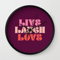 Live Laugh Love Wall Clock