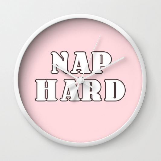 Nap Hard Wall Clock