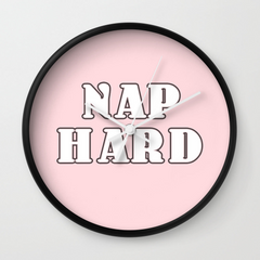 Nap Hard Wall Clock