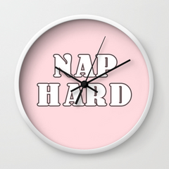 Nap Hard Wall Clock